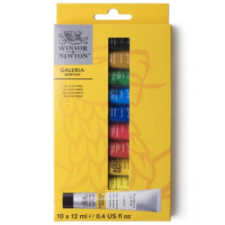 Set tubetti colore acrilico Galeria 12 ml Winsor&Newton colori assortiti - conf. 10 pezzi - 2190605