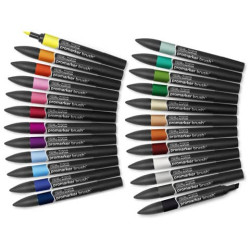 Set 24 pennarelli brushmarker "Student Designer" Winsor&Newton colori assortiti - 0290079