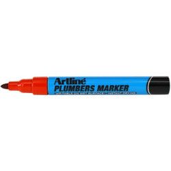 Marcatore permanente Plumbers Artline - punta tonda 1,5 mm rosso A PLM/R