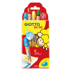 Matitoni in colori assortiti + appuntamatitone - conf. 6 pezzi Giotto Bebè assortiti - F477600