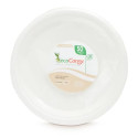 Piatti piani bio-compostabili ecoCanny Everyday bianco  Ø260x22 mm conf. 50 pz - ECO‐016CA