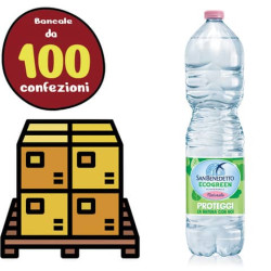Bancale 100 confezioni da 6 bottiglie da 1,5 L di Acqua Minerale Naturale San Benedetto. Fonte Bened