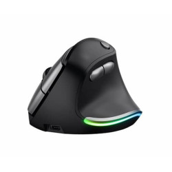 Mouse verticale wireless ergonomico Trust Bayo ricaricabile - portata 10 m - nero - 24731