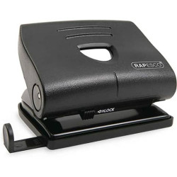 Perforatore a due fori Rapesco Germ Savvy™ nero - fino a 22 fogli da 80 g/m² PF8700B1 