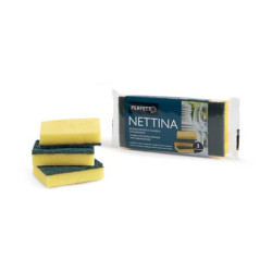 Spugna sintetica abrasiva Nettina conf. 3 pz Perfetto misura classica 0245