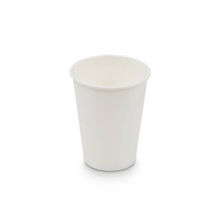 Bicchieri compostabili in cartoncino a dispersione acquosa bianco ecoCanny 360 ml - conf. 50 pezzi -