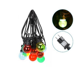 Catena luminosa LED a basso voltaggio per esterni 8 metri Aigostar 10 sfere trasparenti multicolore 