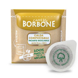 Caffè in cialda compostabile ESE 44 mm Caffe Borbone qualità Oro - in conf. da 100 pz - 44BORO100N