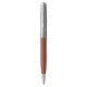 Penna a sfera Parker Sonnet Sand Blasted Metal punta M inchiostro nero Parker Orange CT - 2169361